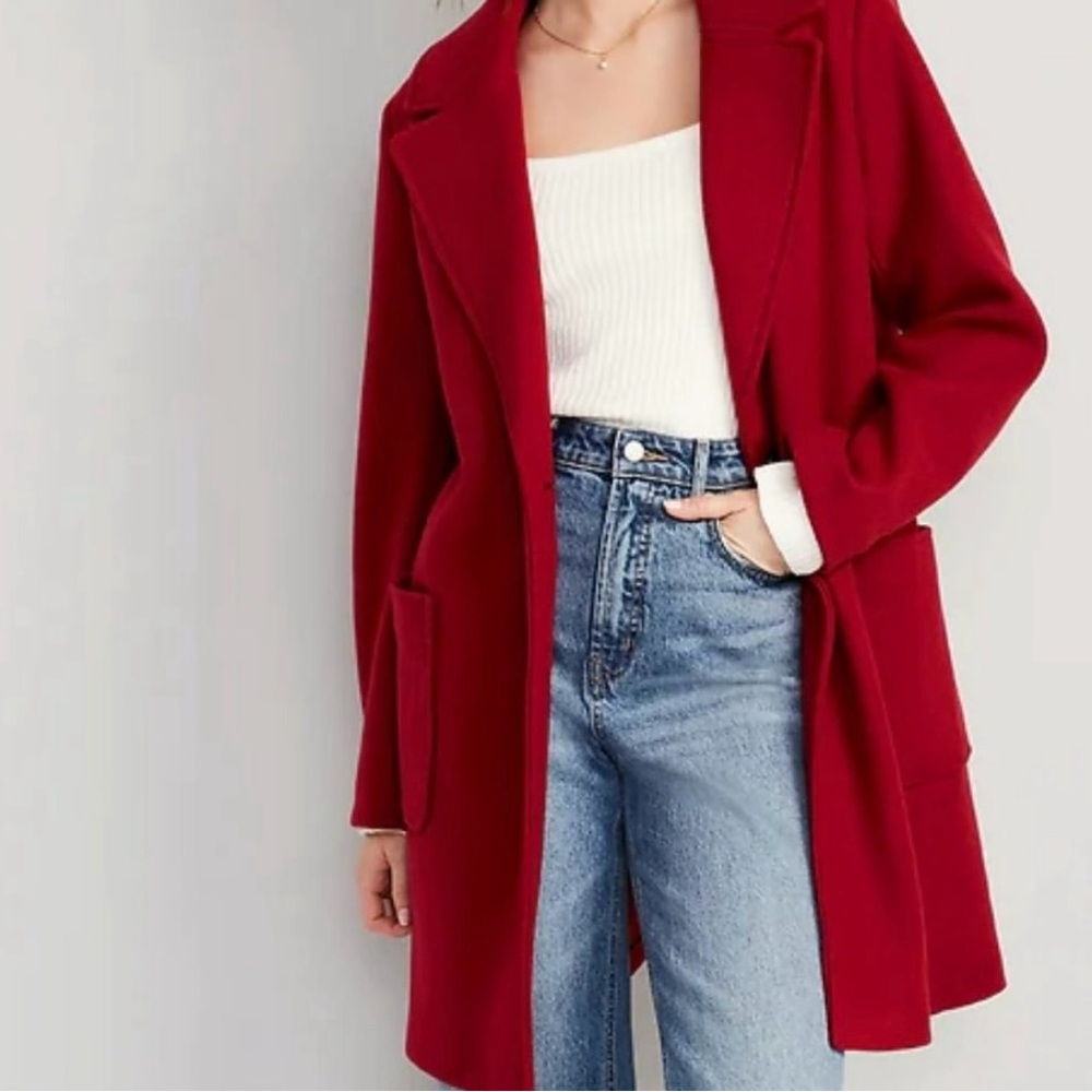 Old Navy Oversized Pea Coat - Small, Rubia Red - Picture 2 of 9